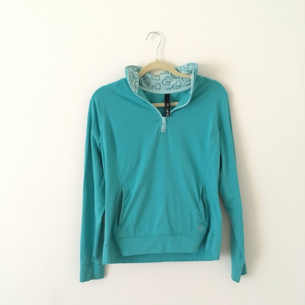 Teal athleisure jacket